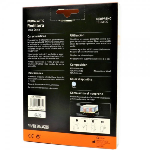 farmalastic rodillera neopreno t unica