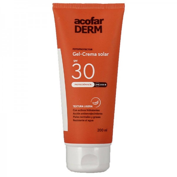 acofarderm solar gel crema spf 30 200 ml